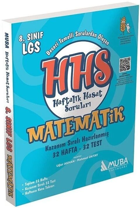 8. Sınıf LGS Matematik HHS Haftalık Hasat Soruları - Muba Yayınları kitap kapağı