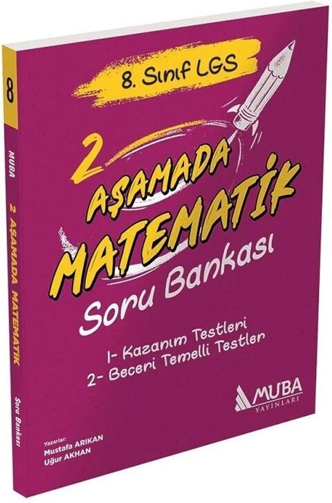8. Sınıf LGS 2 Aşamada Matematik Soru Bankası - Muba Yayınları kitap kapağı