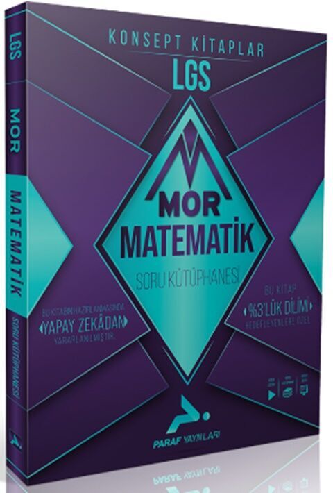 8. Sınıf LGS Matematik Mor Soru Kütüphanesi - Paraf Yayınları kitap kapağı