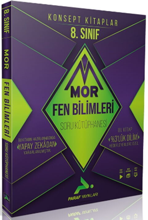 8. Sınıf LGS Mor Fen Bilimleri Soru Kütüphanesi - Paraf Yayınları kitap kapağı