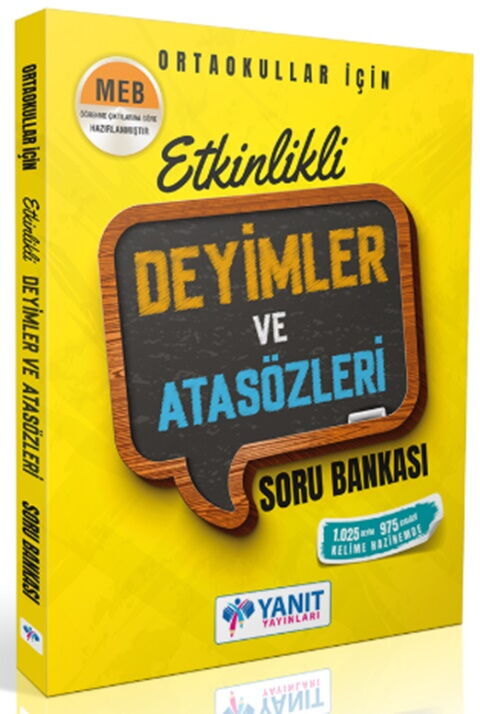 8. Sınıf LGS Atasözleri ve Deyimler Soru Bankası - Yanıt Yayınları kitap kapağı