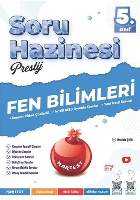 5. Sınıf Fen Bilimleri Prestij Soru Hazinesi - Nartest Yayınevi kitap kapağı