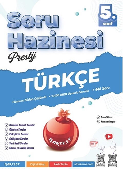 5. Sınıf Türkçe Prestij Soru Hazinesi - Nartest Yayınevi kitap kapağı