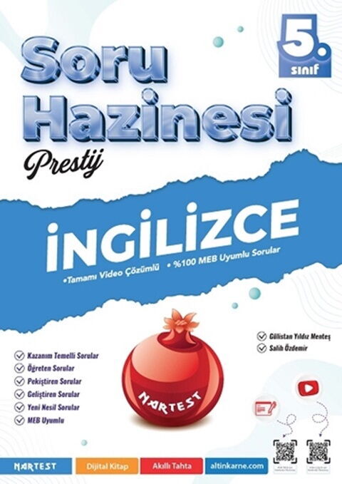 5. Sınıf İngilizce Prestij Soru Hazinesi - Nartest Yayınevi kitap kapağı