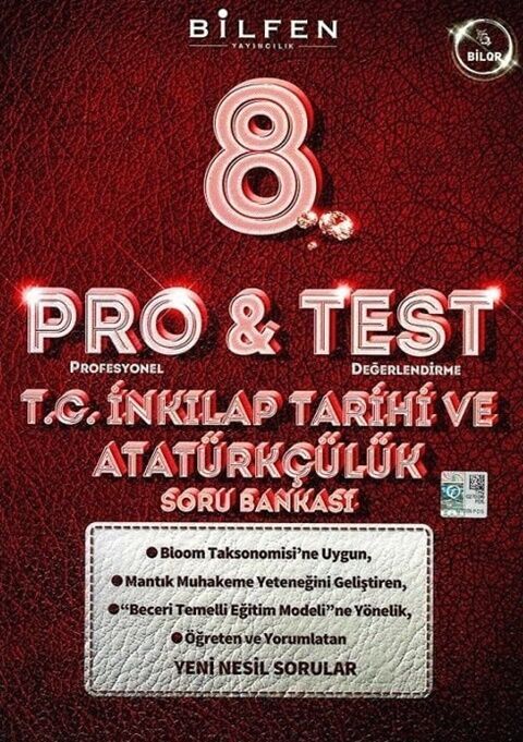 8. Sınıf T.C. İnkılap Tarihi ve Atatürkçülük ProTest Soru Bankası - BİLFEN YAYINCILIK kitap kapağı