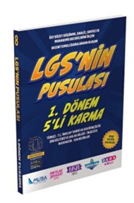 LGS'nin Pusulası 1. Dönem 5'li Karma Deneme - Muba Yayınları kitap kapağı