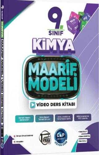 9. Sınıf Kimya Maarif Video Ders Kitabı - Çap Yayınları kitap kapağı