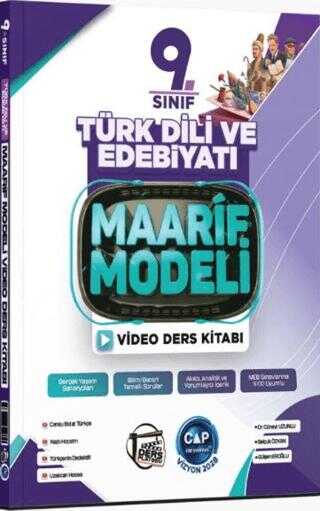 9. Sınıf Türk Dili ve Edebiyatı Maarif Video Ders Kitabı - Çap Yayınları kitap kapağı