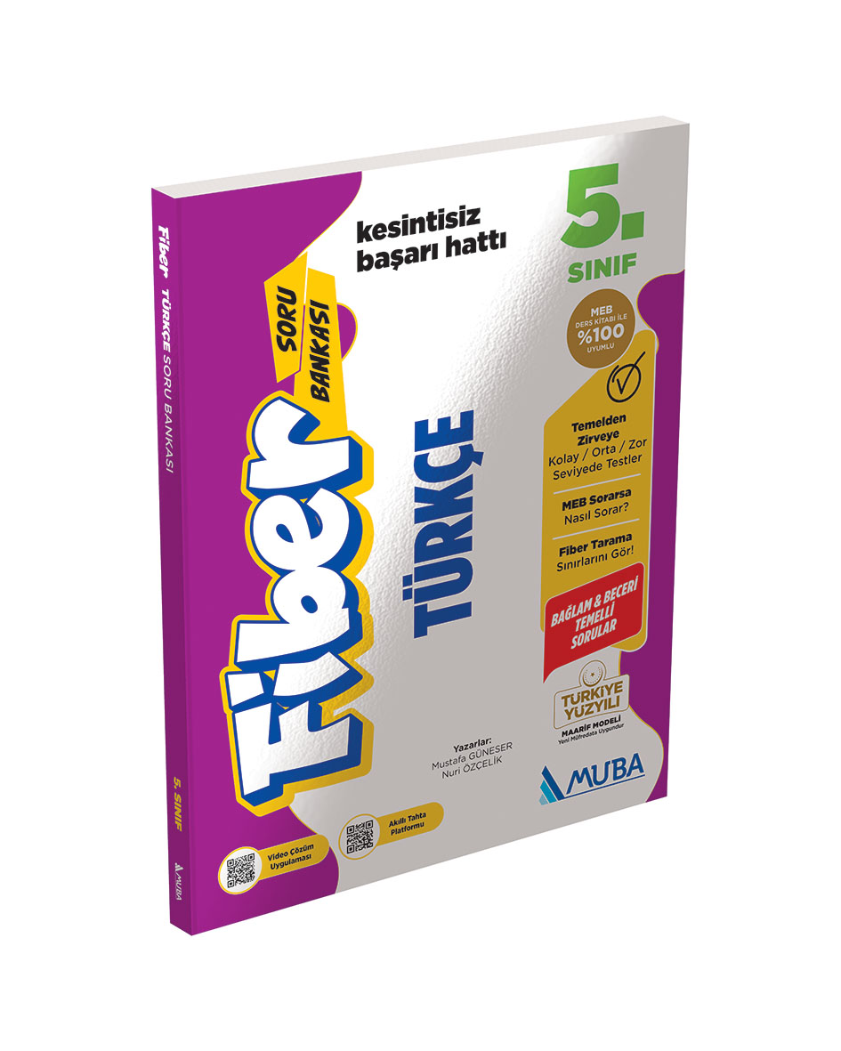 5. Sınıf Türkçe Fiber Soru Bankası - Muba Yayınları kitap kapağı
