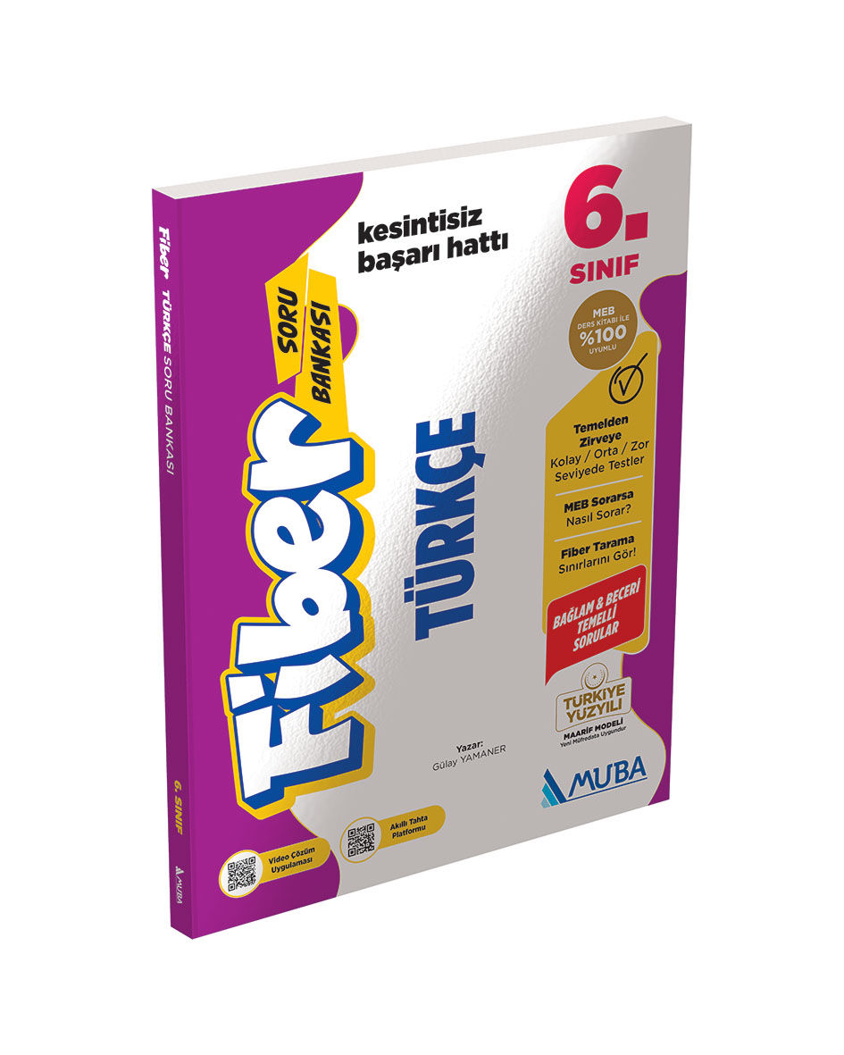 6. Sınıf Türkçe Fiber Soru Bankası - Muba Yayınları kitap kapağı