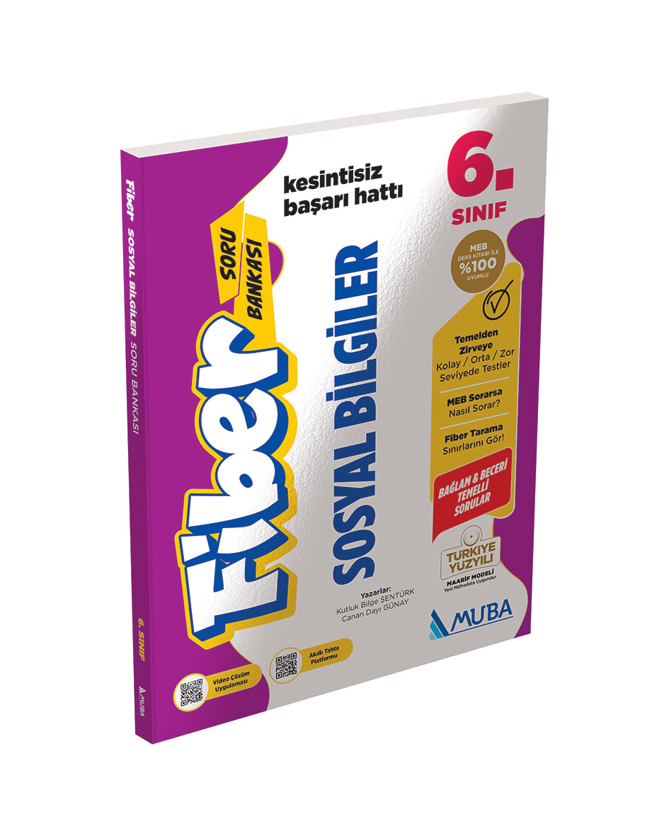 6. Sınıf Sosyal Bilgiler Fiber Soru Bankası - Muba Yayınları kitap kapağı