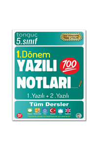 5. Sınıf Yazılı Notları 1. Dönem 1 ve 2. Yazılı - Tonguç Akademi kitap kapağı