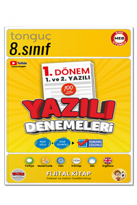 8. Sınıf Yazılı Denemeleri 1. Dönem 1 ve 2. Yazılı - Tonguç Akademi kitap kapağı