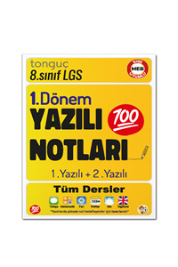 8. Sınıf Yazılı Notları 1. Dönem 1 ve 2. Yazılı - Tonguç Akademi kitap kapağı