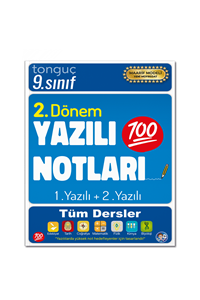 9. Sınıf Yazılı Notları 2. Dönem 1 ve 2. Yazılı - Tonguç Akademi kitap kapağı