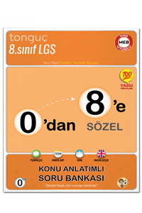 0'dan 8'e Sözel Konu Anlatımlı Soru Bankası - Tonguç Akademi kitap kapağı