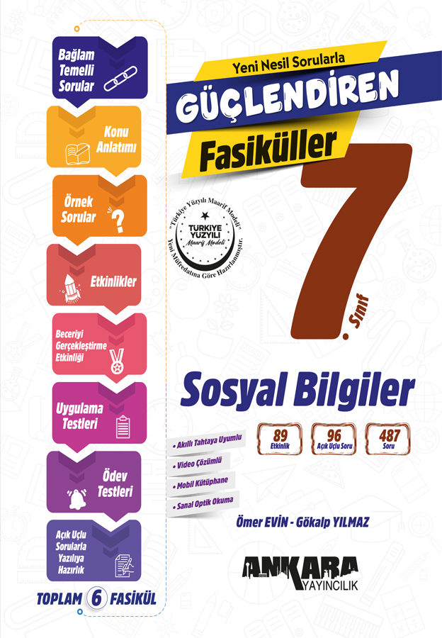 7. Sınıf Sosyal Bilgiler Güçlendiren Fasiküller - Ankara Yayıncılık kitap kapağı