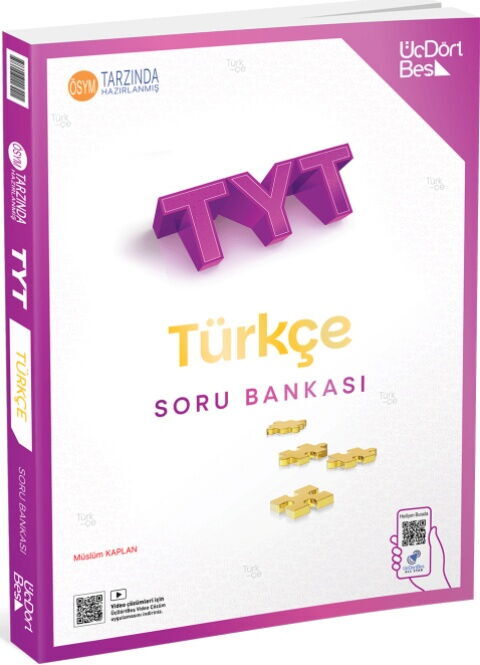 TYT Türkçe Soru Bankası - Güncel Baskı - Üç Dört Beş Yayınları kitap kapağı