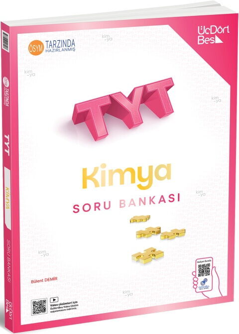 TYT Kimya Soru Bankası - Güncel Baskı - Üç Dört Beş Yayınları kitap kapağı