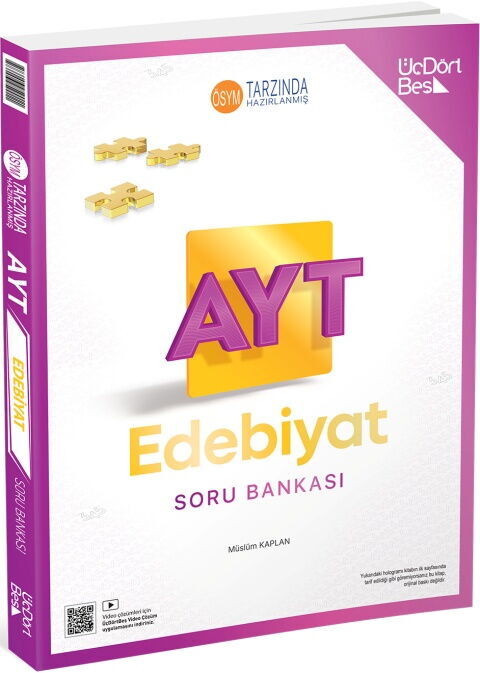 AYT Edebiyat Soru Bankası - 2026 Baskı - Üç Dört Beş Yayınları kitap kapağı