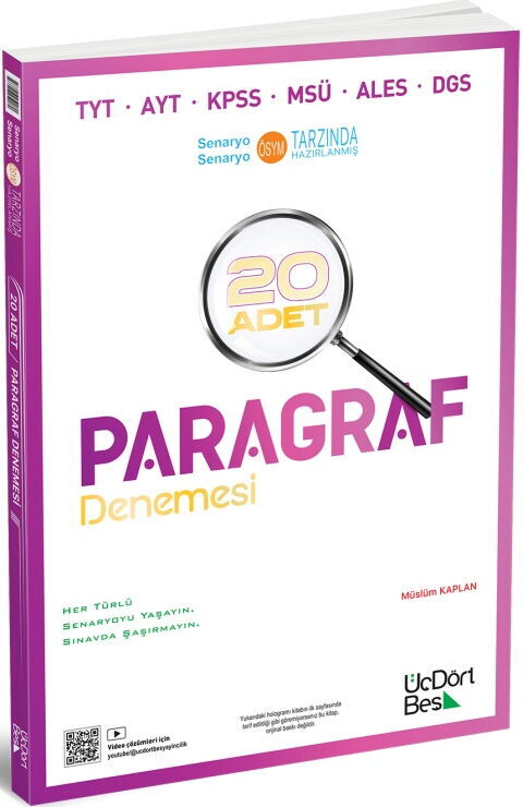 Paragraf 20 Deneme - Üç Dört Beş Yayınları kitap kapağı