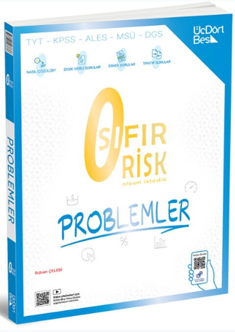 Sıfır Risk Problemler - Güncel Baskı - Üç Dört Beş Yayınları kitap kapağı
