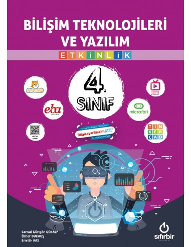 BİLİŞİM TEKNOLOJİLERİ VE YAZILIM 4. SINIF ETKİNLİK - Sıfırbir Yayınları kitap kapağı
