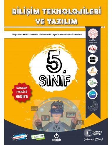 BİLİŞİM TEKNOLOJİLERİ VE YAZILIM 5. SINIF - Sıfırbir Yayınları kitap kapağı