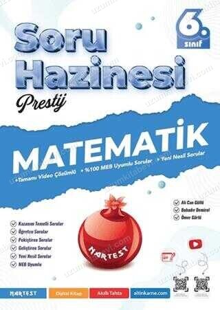 6. SINIF MATEMATİK SORU HAZİNESİ - Nartest Yayınevi kitap kapağı