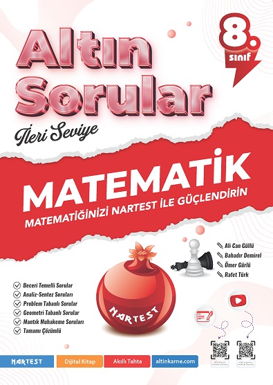 8. SINIF ALTIN SORULAR MATEMATİK - Nartest Yayınevi kitap kapağı