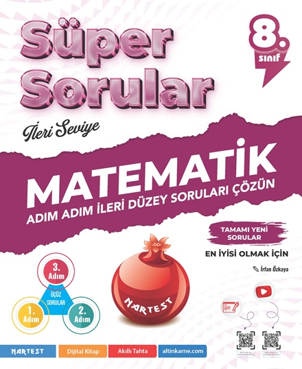 8. SINIF ALTIN SÜPER SORULAR MATEMATİK - Nartest Yayınevi kitap kapağı