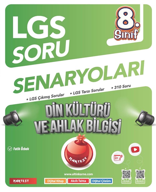 8. SINIF LGS SORU SENARYOLARI DİN KÜLTÜRÜ VE AHLAK BİLGİSİ - Nartest Yayınevi kitap kapağı