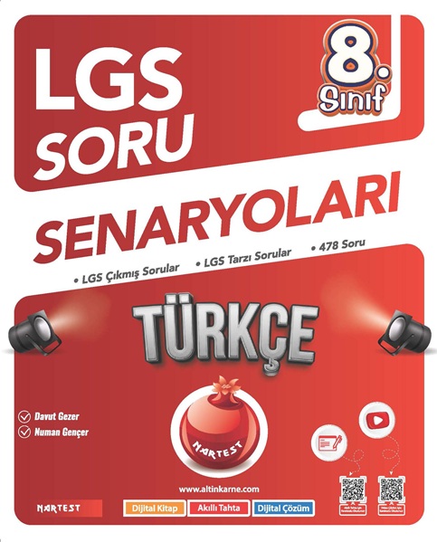 8. SINIF LGS SORU SENARYOLARI TÜRKÇE - Nartest Yayınevi kitap kapağı