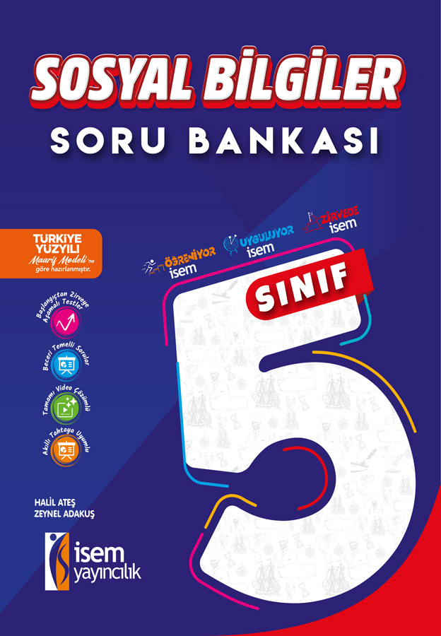 5.SINIF SOSYAL BİLGİLER SORU BANKASI - İsem Yayıncılık kitap kapağı
