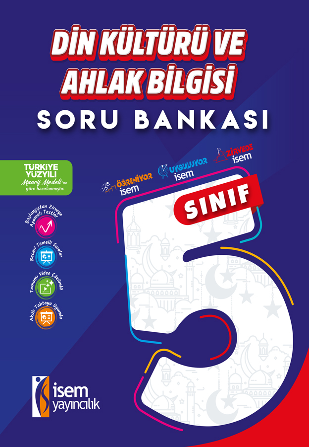 5.SINIF DİN KÜLTÜRÜ VE AHLAK BİLGİSİ SORU BANKASI - İsem Yayıncılık kitap kapağı