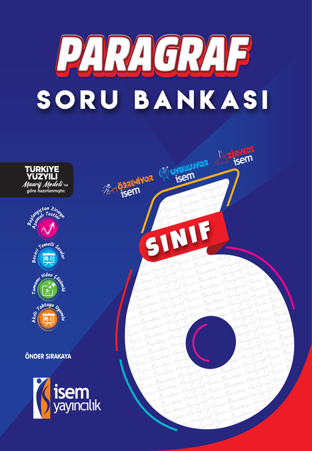 6.SINIF PARAGRAF SORU BANKASI - İsem Yayıncılık kitap kapağı