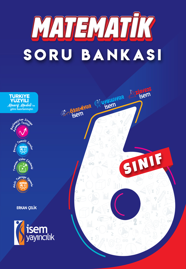 6.SINIF MATEMATİK SORU BANKASI - İsem Yayıncılık kitap kapağı