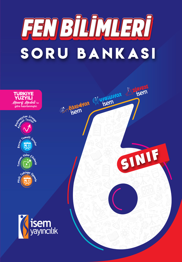 6.SINIF FEN BİLİMLERİ SORU BANKASI - İsem Yayıncılık kitap kapağı