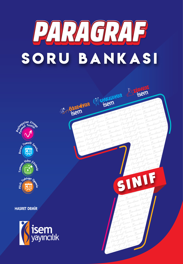 7.SINIF PARAGRAF SORU BANKASI - İsem Yayıncılık kitap kapağı
