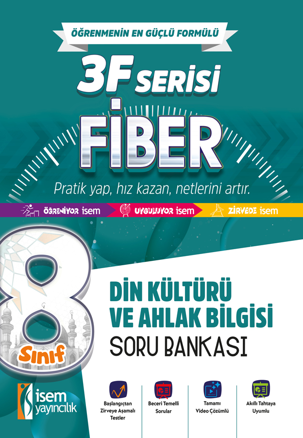 8.SINIF DİN KÜLTÜRÜ VE AHLAK BİLGİSİ SORU BANKASI - İsem Yayıncılık kitap kapağı