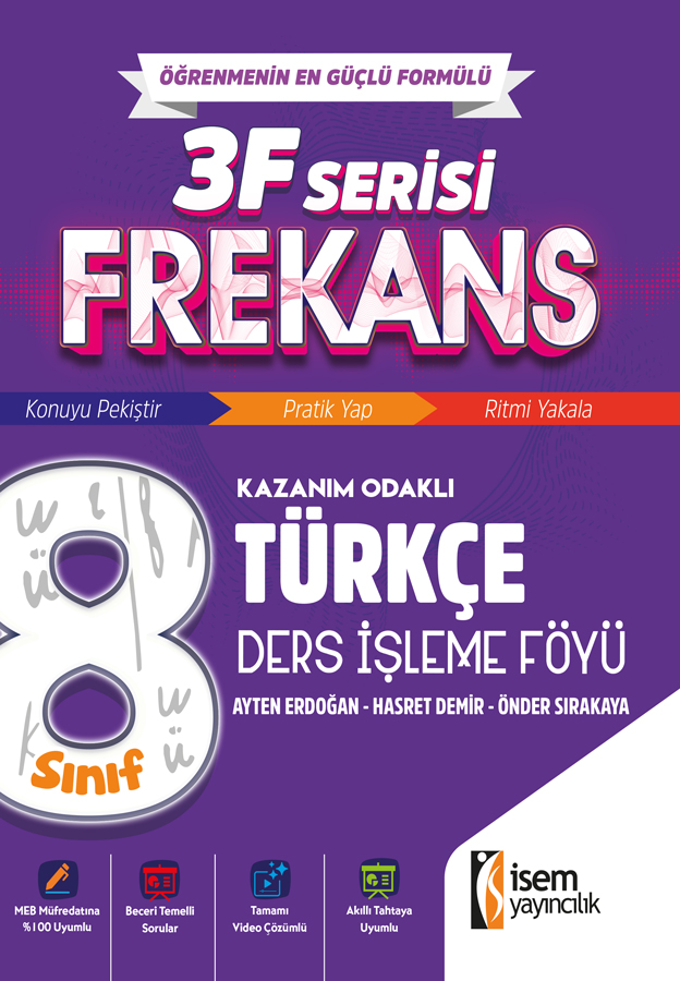 8.SINIF TÜRKÇE DERS ANLATIM FÖYÜ - İsem Yayıncılık kitap kapağı