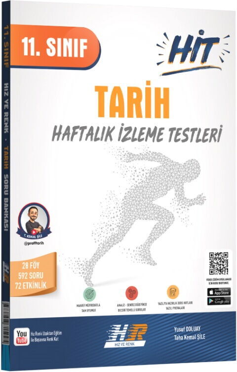 Hız ve Renk 11. Sınıf Tarih HİT Soru Bankası - Hız ve Renk Yayınları kitap kapağı