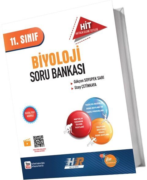 Hız ve Renk 11. Sınıf Biyoloji HİT Soru Bankası - Hız ve Renk Yayınları kitap kapağı