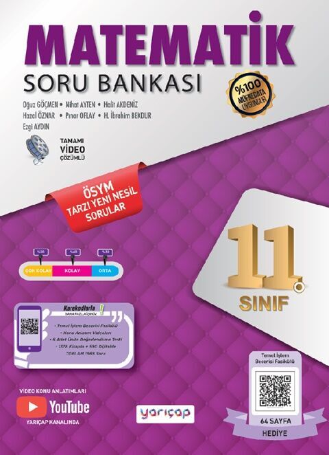 YarıÇap Yayınları 11. Sınıf Matematik Soru Bankası - Yarı Çap Yayınları kitap kapağı