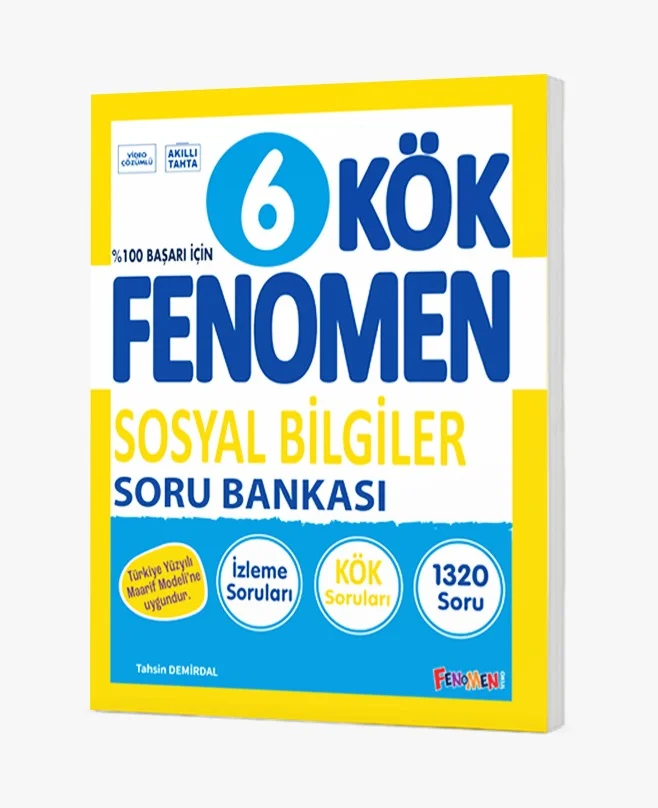 FENOMEN 6 KÖK SOSYAL BİLGİLER SORU BANKASI - FENOMEN OKUL YAYINLARI kitap kapağı