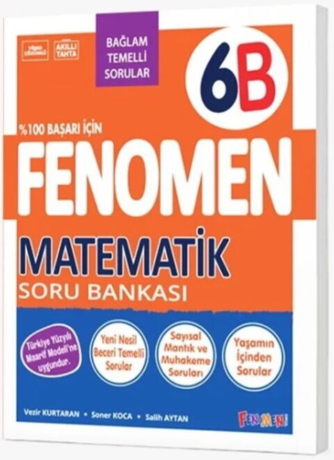 Fenomen Okul Yayınları 6. Sınıf Matematik B Fenomen Soru Bankası - FENOMEN OKUL YAYINLARI kitap kapağı