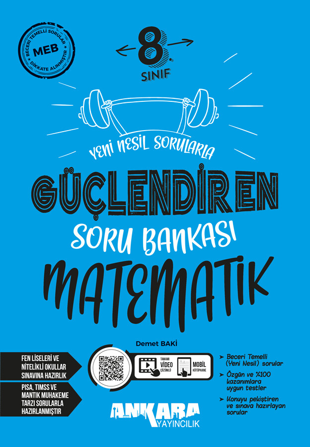 Ankara Yayıncılık 8. Sınıf Güçlendiren Matematik Soru Bankası - Ankara Yayıncılık kitap kapağı