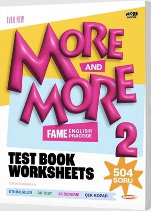 Kurmay ELT 2. Sınıf More and More English Worksheets Test Book - Kurmay ELT kitap kapağı