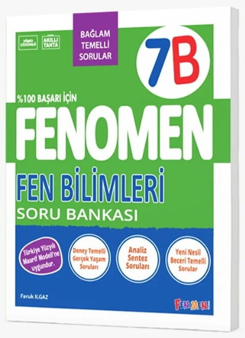 Fenomen Okul Yayınları 7. Sınıf Fen Bilimleri B Fenomen Soru Bankası - FENOMEN OKUL YAYINLARI kitap kapağı