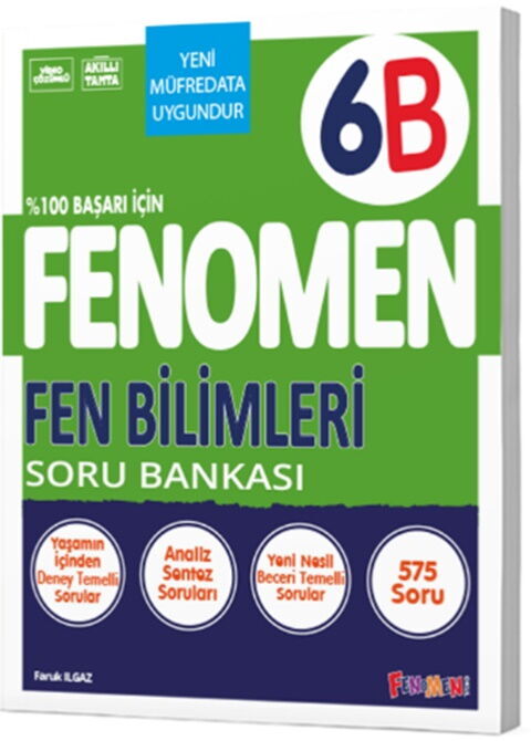Fenomen Okul Yayınları 6. Sınıf Fen Bilimleri Fenomen B Soru Bankası - FENOMEN OKUL YAYINLARI kitap kapağı